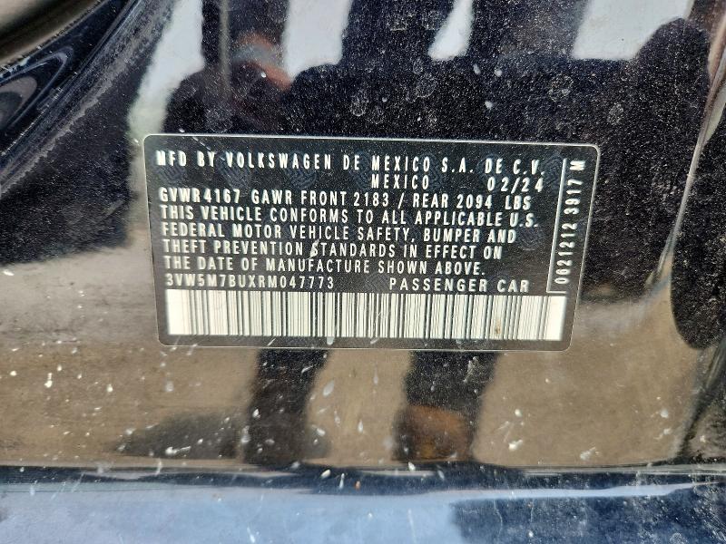 64599146 :رقم المزاد ، 3VW5M7BUXRM047773 vin ، 2024 Volkswagen Jetta مزاد بيع