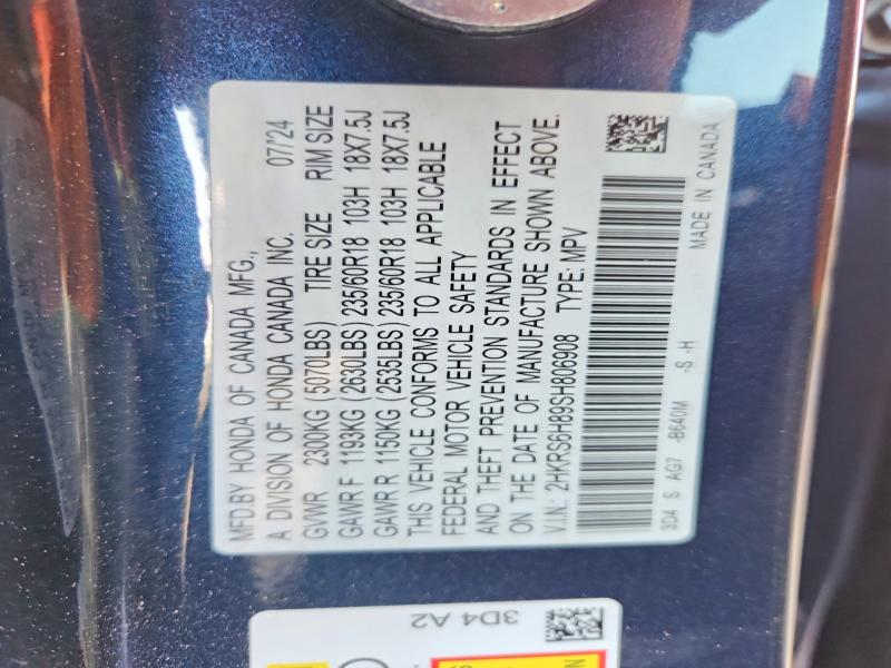 66012286 :رقم المزاد ، 2HKRS6H89SH806908 vin ، 2025 Honda Cr-v مزاد بيع