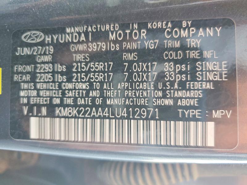 Aukcja sprzedaży 2020 Hyundai Kona, vin: KM8K22AA4LU412971, numer aukcji: 64698026