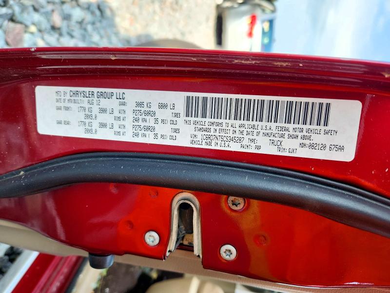 Продажа на аукционе авто 2012 Dodge Ram 1500, vin: 1C6RD7NT5CS345287, номер лота: 63343226