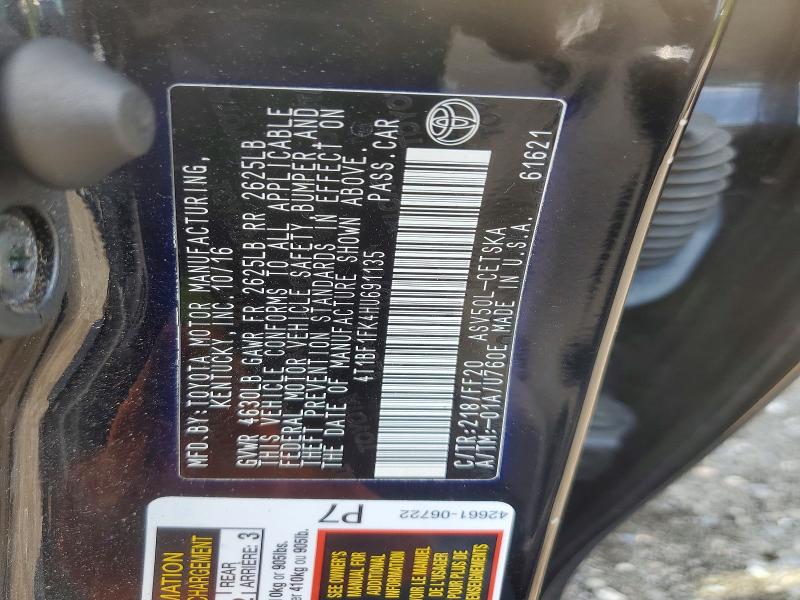 Продаж на аукціоні авто 2017 Toyota Camry, vin: 4T1BF1FK4HU691135, номер лоту: 64585596