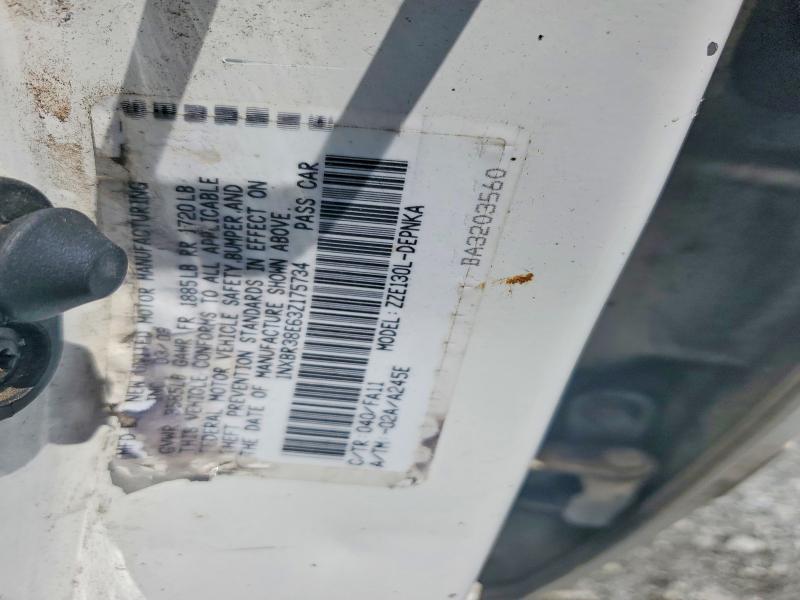 63526976 :رقم المزاد ، 1NXBR38E63Z175734 vin ، 2003 Toyota Corolla مزاد بيع