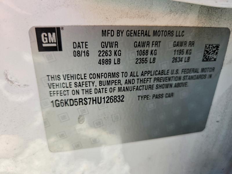 Продажа на аукционе авто 2017 Cadillac Ct6, vin: 1G6KD5RS7HU126832, номер лота: 63408696