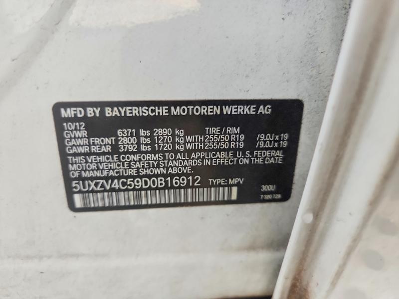 Aukcja sprzedaży 2013 Bmw X5, vin: 5UXZV4C59D0B16912, numer aukcji: 61876946
