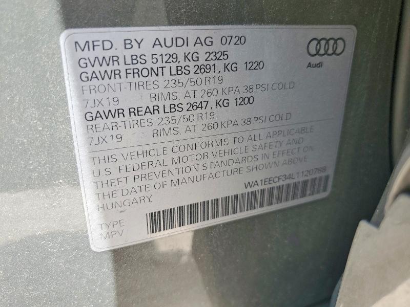 Aukcja sprzedaży 2020 Audi Q3, vin: WA1EECF34L1120788, numer aukcji: 63622146