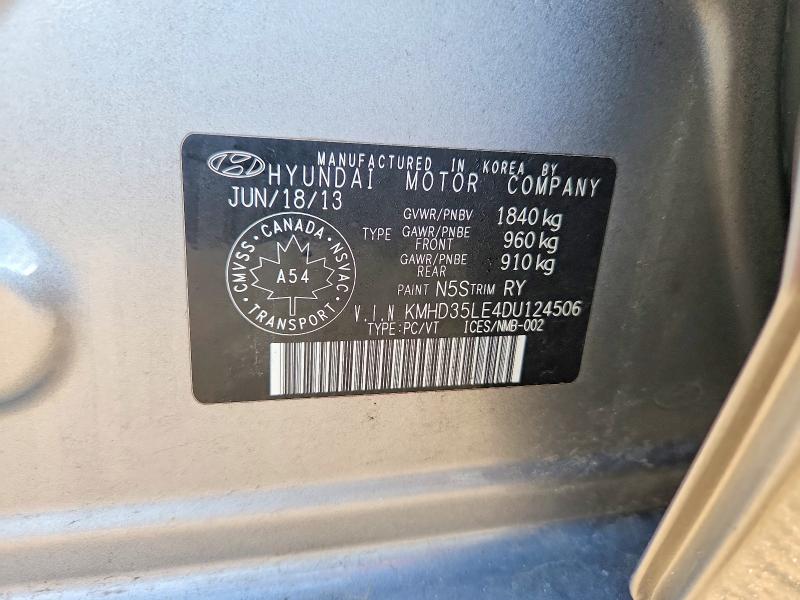 65031936 :رقم المزاد ، KMHD35LE4DU124506 vin ، 2013 Hyundai Elantra Gt مزاد بيع