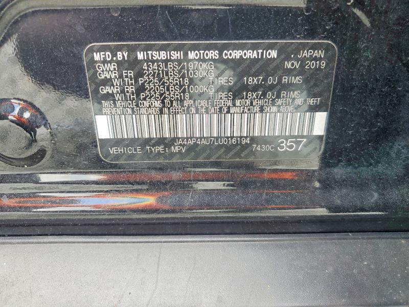 65988226 :رقم المزاد ، JA4AP4AU7LU016194 vin ، 2020 Mitsubishi Outlander Sport مزاد بيع
