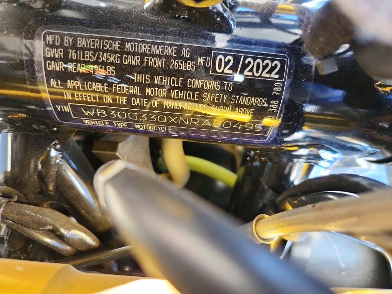 Продажа на аукционе авто 2022 Bmw G310, vin: WB30G330XNRA30495, номер лота: 65510896