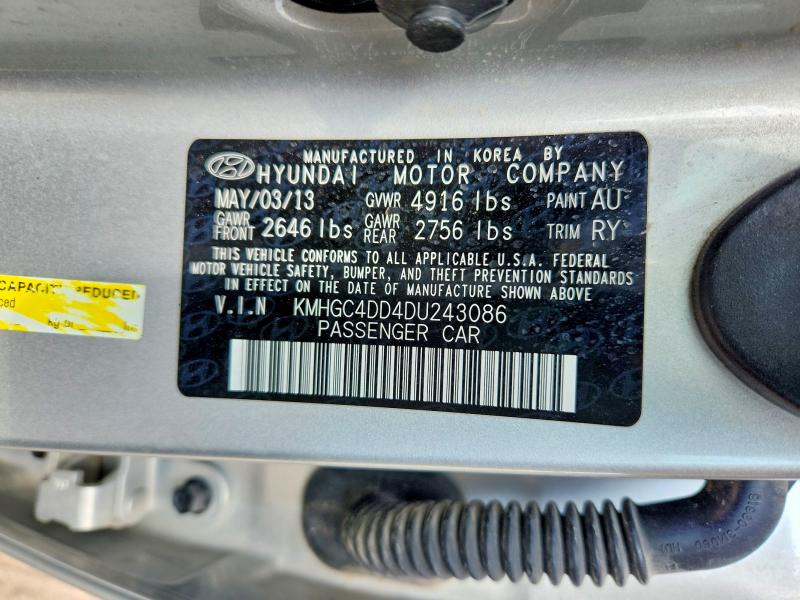 2013 Hyundai Genesis მანქანა იყიდება აუქციონზე, vin: KMHGC4DD4DU243086, აუქციონის ნომერი: 61647506