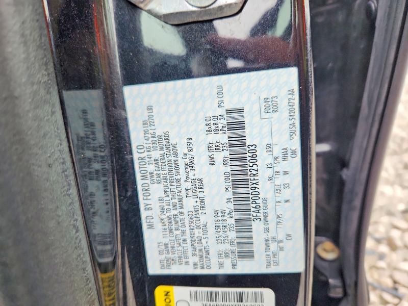 Продажа на аукционе авто 2015 Ford Fusion, vin: 3FA6P0D9XFR250603, номер лота: 63878086