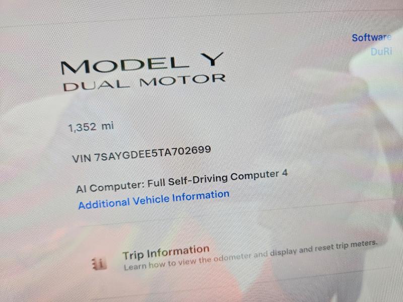 Aukcja sprzedaży 2026 Tesla Model Y, vin: 7SAYGDEE5TA702699, numer aukcji: 63535056