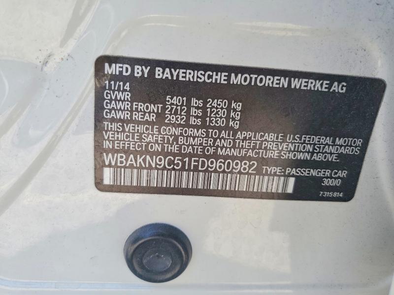 Aukcja sprzedaży 2015 Bmw 550, vin: WBAKN9C51FD960982, numer aukcji: 63769786