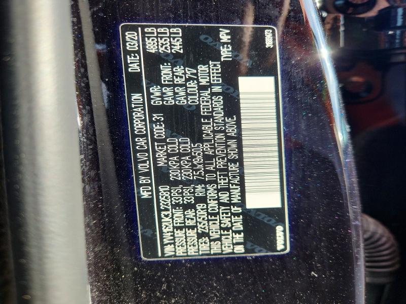Aukcja sprzedaży 2020 Volvo Xc40, vin: YV4162UK3L2325810, numer aukcji: 64986736