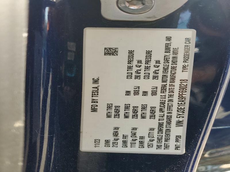 Продажа на аукционе авто 2023 Tesla Model 3, vin: 5YJ3E1EA9PF690218, номер лота: 64140426