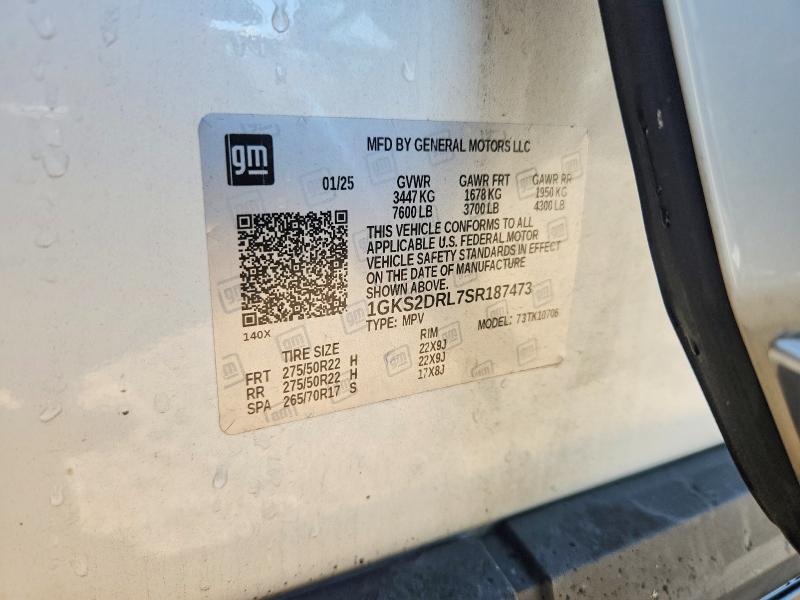 Продажа на аукционе авто 2025 Gmc Yukon, vin: 1GKS2DRL7SR187473, номер лота: 66248216