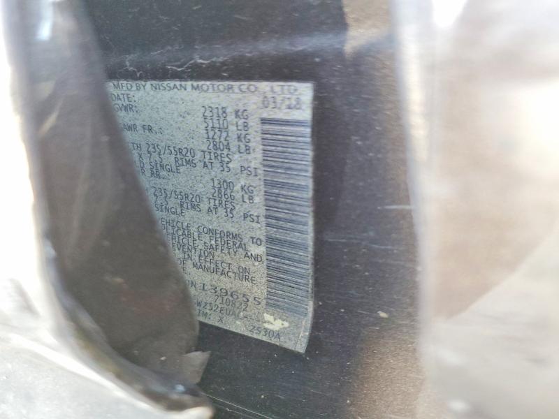2018 Nissan Murano მანქანა იყიდება აუქციონზე, vin: 5N1AZ2MG0JN139655, აუქციონის ნომერი: 66640306