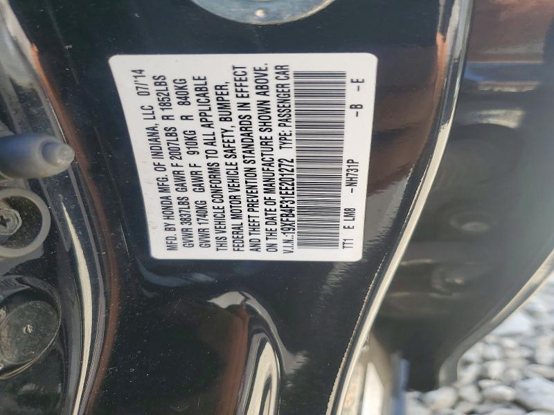 Aukcja sprzedaży 2014 Honda Civic, vin: 19XFB4F31EE201272, numer aukcji: 65573436