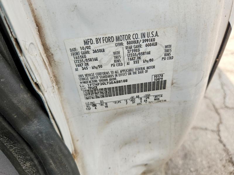 Продаж на аукціоні авто 2003 Ford F250, vin: 1FTNF20L73EA88188, номер лоту: 65001936
