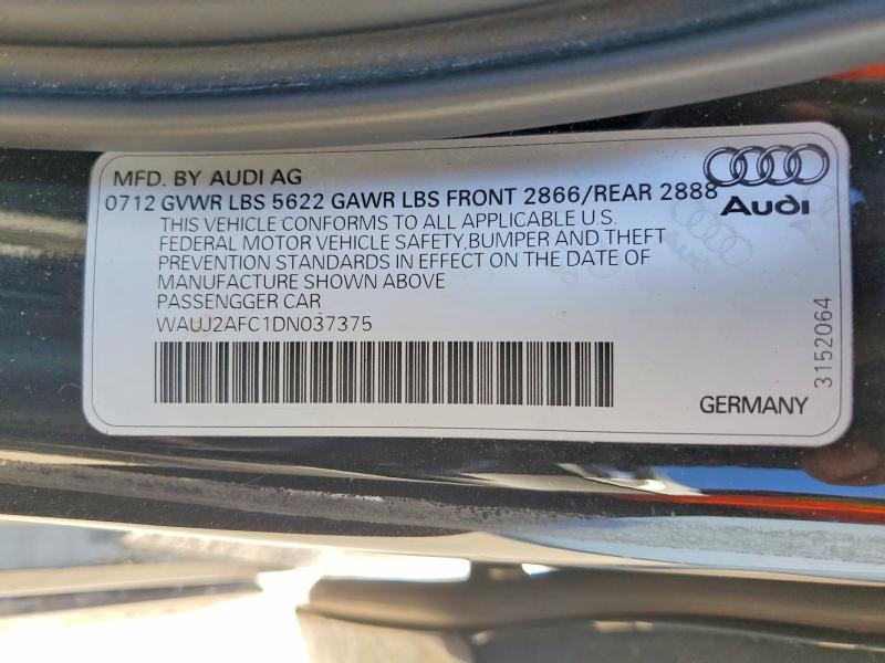 64776546 :رقم المزاد ، WAUJ2AFC1DN037375 vin ، 2013 Audi S6 مزاد بيع