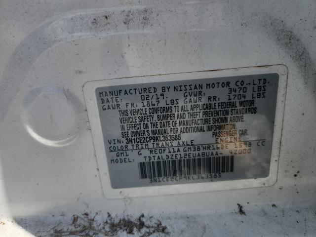 2019 Nissan Versa Note მანქანა იყიდება აუქციონზე, vin: 3N1CE2CP9KL363585, აუქციონის ნომერი: 64946946