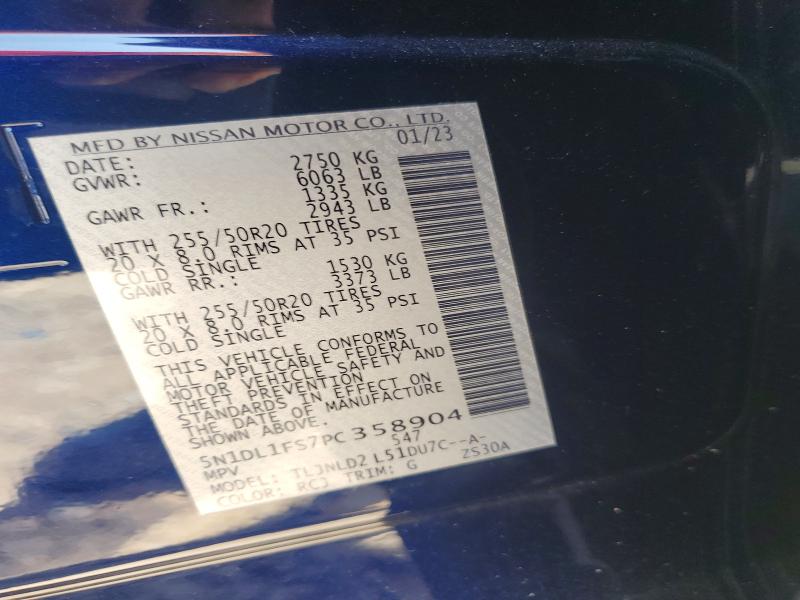Продажа на аукционе авто 2023 Infiniti Qx60, vin: 5N1DL1FS7PC358904, номер лота: 66925906
