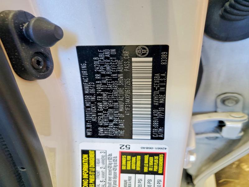 Продаж на аукціоні авто 2023 Toyota Camry, vin: 4T1F31AKXPU617265, номер лоту: 67022836