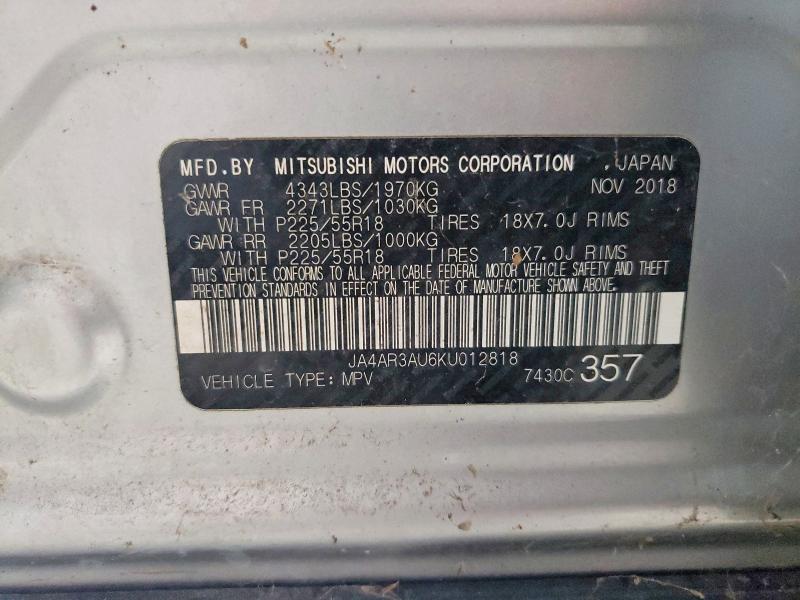 Продаж на аукціоні авто 2019 Mitsubishi Outlander Sport, vin: JA4AR3AU6KU012818, номер лоту: 64037936