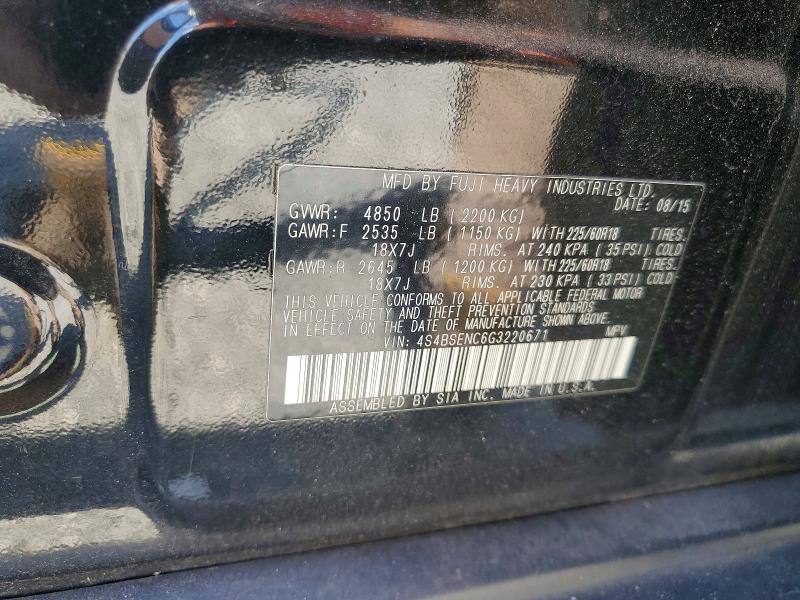 Aukcja sprzedaży 2016 Subaru Outback, vin: 4S4BSENC6G3220671, numer aukcji: 66410106