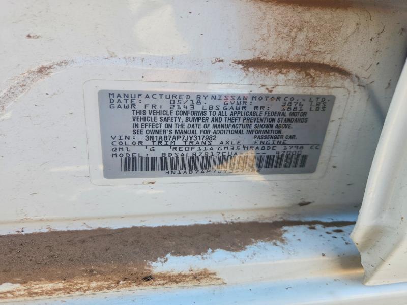 Aukcja sprzedaży 2018 Nissan Sentra, vin: 3N1AB7AP7JY317982, numer aukcji: 65239866