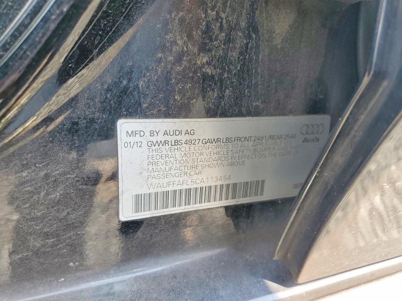 64406346 :رقم المزاد ، WAUFFAFL5CA113454 vin ، 2012 Audi A4 مزاد بيع