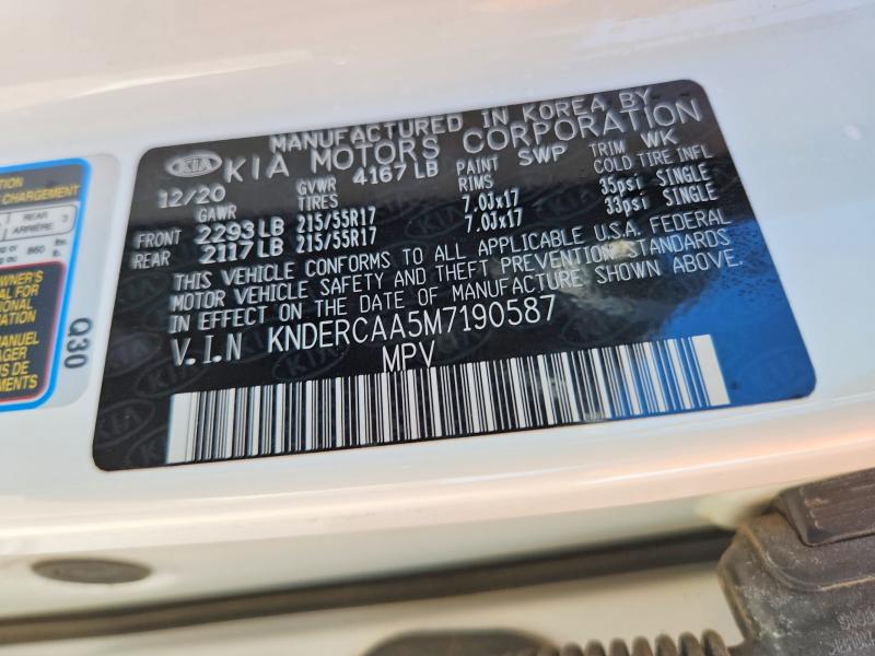 Aukcja sprzedaży 2021 Kia Seltos, vin: KNDERCAA5M7190587, numer aukcji: 66013386