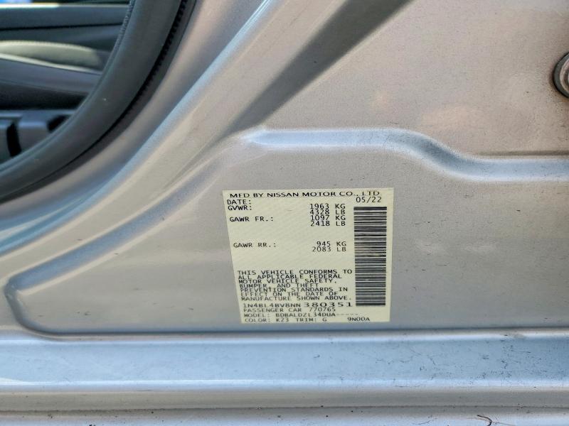 Продаж на аукціоні авто 2022 Nissan Altima, vin: 1N4BL4BV8NN380351, номер лоту: 66833796