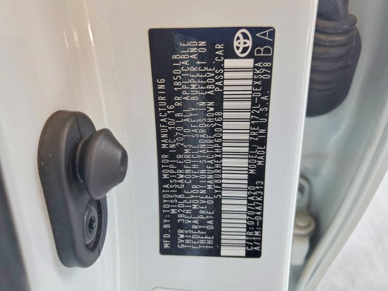 Aukcja sprzedaży 2017 Toyota Corolla, vin: 5YFBURHEXHP600768, numer aukcji: 65373556