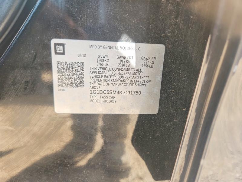Aukcja sprzedaży 2019 Chevrolet Cruze, vin: 1G1BC5SM4K7111750, numer aukcji: 66912966
