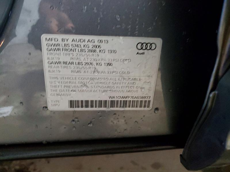 Aukcja sprzedaży 2014 Audi Q5, vin: WA1CMAFP7EA038977, numer aukcji: 67165016
