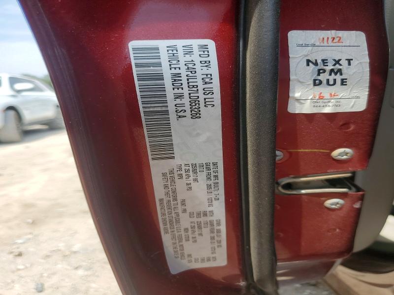 64052036 :رقم المزاد ، 1C4PJLLB7LD653268 vin ، 2020 Jeep Cherokee مزاد بيع