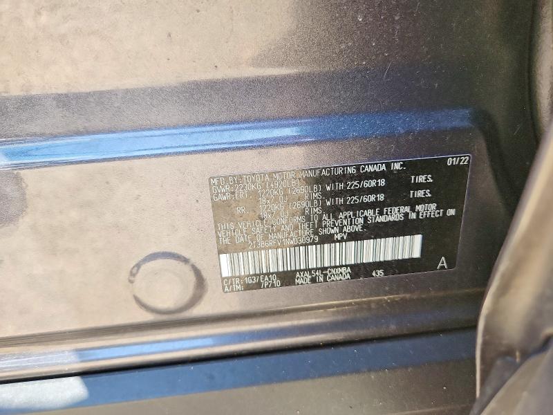 2022 Toyota Rav4 მანქანა იყიდება აუქციონზე, vin: 2T3B6RFV1NW030979, აუქციონის ნომერი: 65048936