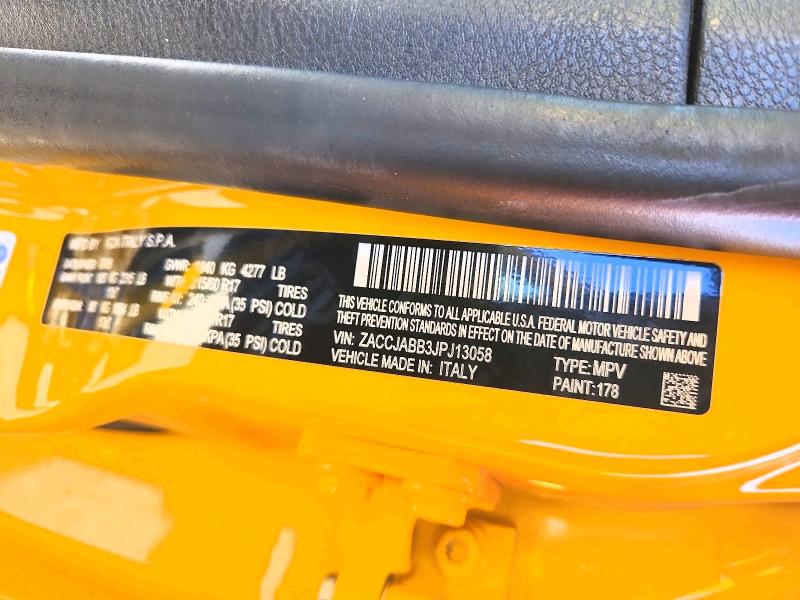63951826 :رقم المزاد ، ZACCJABB3JPJ13058 vin ، 2018 Jeep Renegade مزاد بيع
