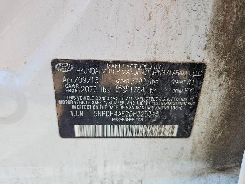 Aukcja sprzedaży 2013 Hyundai Elantra, vin: 5NPDH4AE2DH325348, numer aukcji: 65650126