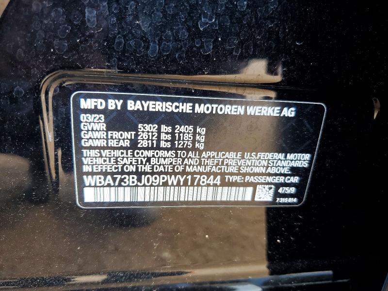 Продажа на аукционе авто 2023 Bmw 540, vin: WBA73BJ09PWY17844, номер лота: 64560966