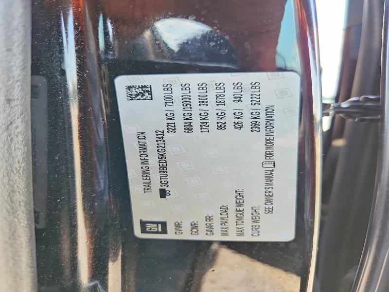 Aukcja sprzedaży 2019 Gmc Sierra, vin: 3GTU9BED5KG213412, numer aukcji: 65859916