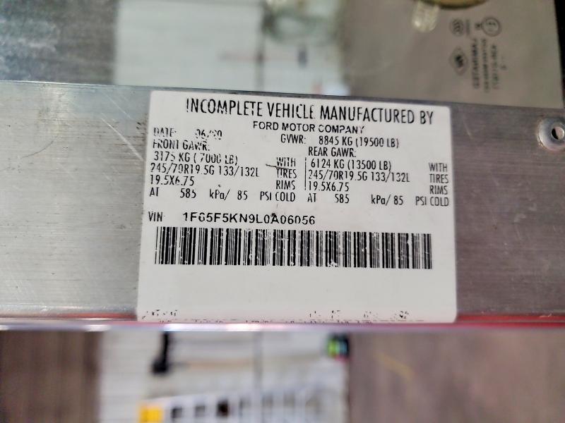 Продажа на аукционе авто 2020 Ford F59, vin: 1F65F5KN9L0A06056, номер лота: 63449856