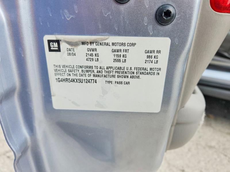 2005 Buick Lesabre მანქანა იყიდება აუქციონზე, vin: 1G4HR54KX5U124774, აუქციონის ნომერი: 62492796