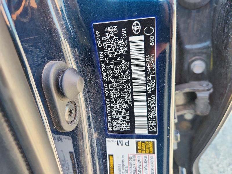 2020 Toyota Corolla მანქანა იყიდება აუქციონზე, vin: JTNA4RBE4L3075322, აუქციონის ნომერი: 63189526