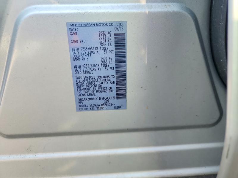 2013 Nissan Pathfinder მანქანა იყიდება აუქციონზე, vin: 5N1AR2MM4DC690029, აუქციონის ნომერი: 65383246