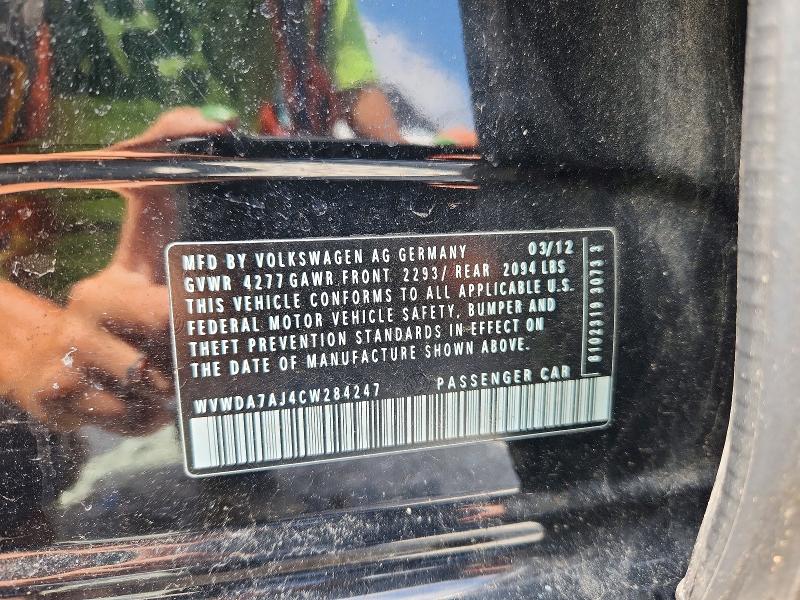 Продаж на аукціоні авто 2012 Volkswagen Golf, vin: WVWDA7AJ4CW284247, номер лоту: 65930756