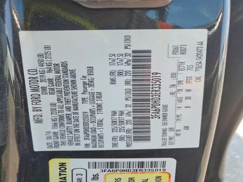 64309426 :رقم المزاد ، 3FA6P0HD3ER335019 vin ، 2014 Ford Fusion مزاد بيع