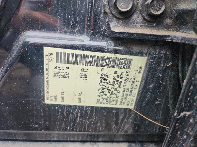 Aukcja sprzedaży 2010 Nissan Altima, vin: 1N4AL2AP8AN548289, numer aukcji: 65031256