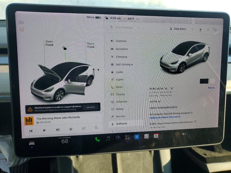 Aukcja sprzedaży 2021 Tesla Model Y, vin: 5YJYGDEE8MF153078, numer aukcji: 66436056