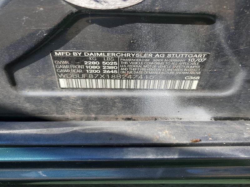 Продаж на аукціоні авто 2008 Mercedes-benz E, vin: WDBUF87X18B247415, номер лоту: 63859656